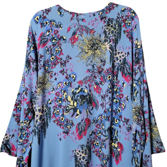 Ultimately Free People Womens Blue Floral Don't Know Kimono XS/S Boho Cottage - Picture 6 of 12